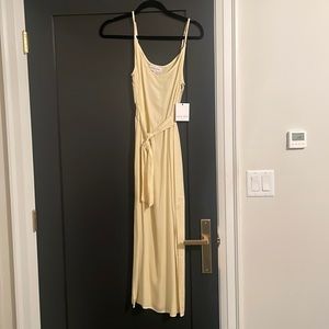 Bella Dahl long butter yellow spaghetti strap dress